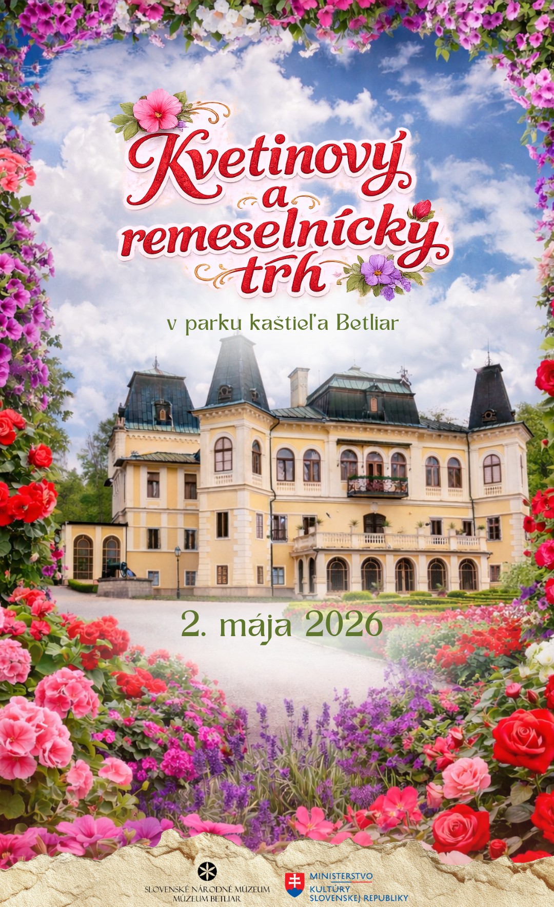 SNM – Múzeum Betliar : Kvetinový a remeselnícky trh v parku kaštieľa