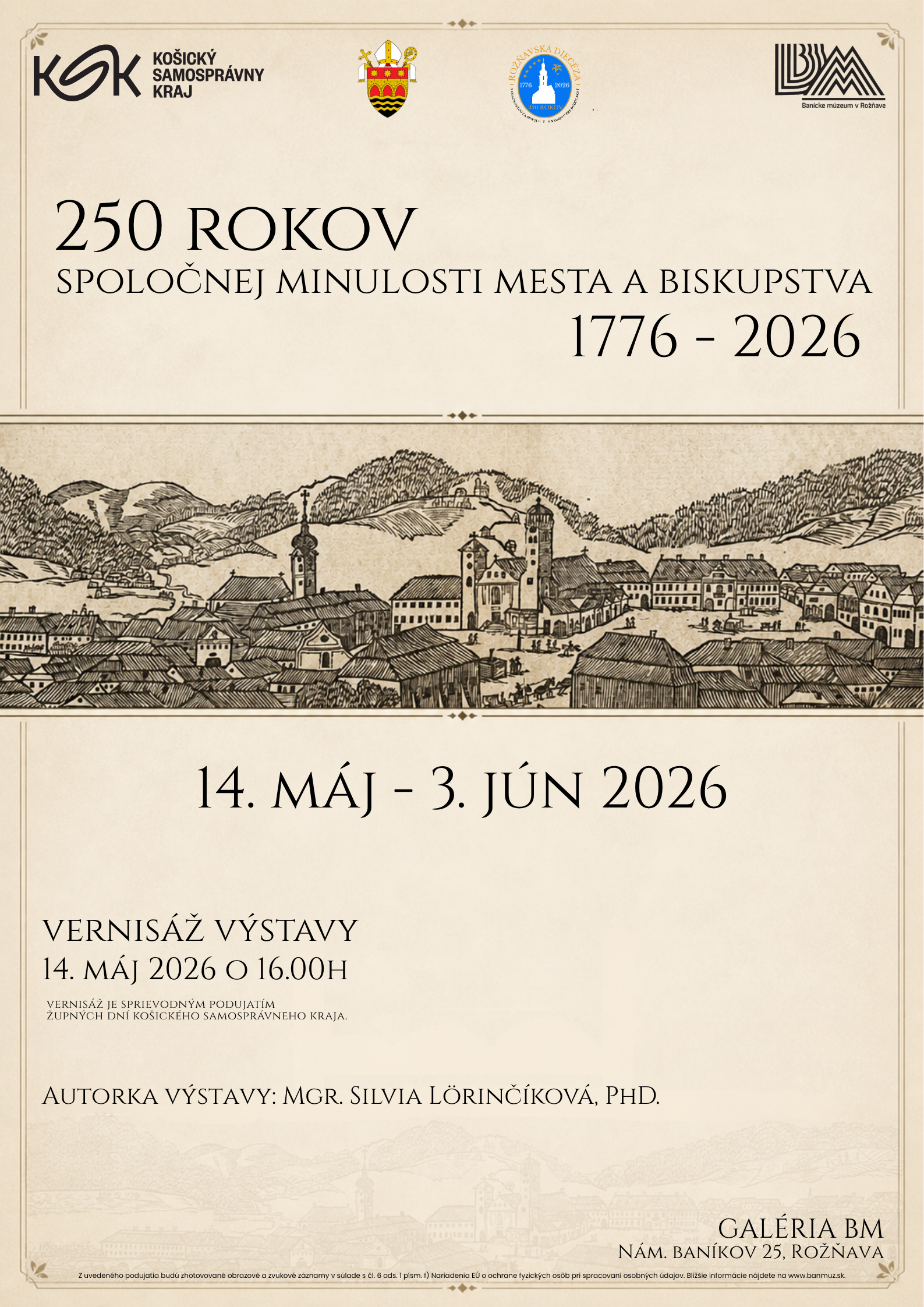 Výstava 250 rokov spoločnej minulosti mesta a biskupstva – Banícke múzeum v Rožňave