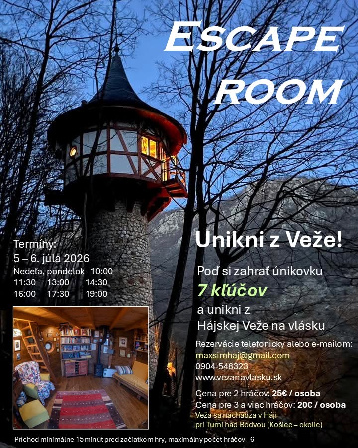 Escape Room v Hájskej Veži na vlásku